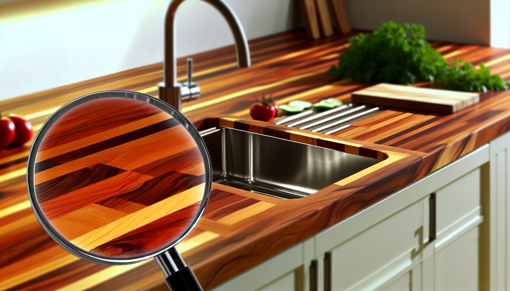 wooden kitchen preparation surface