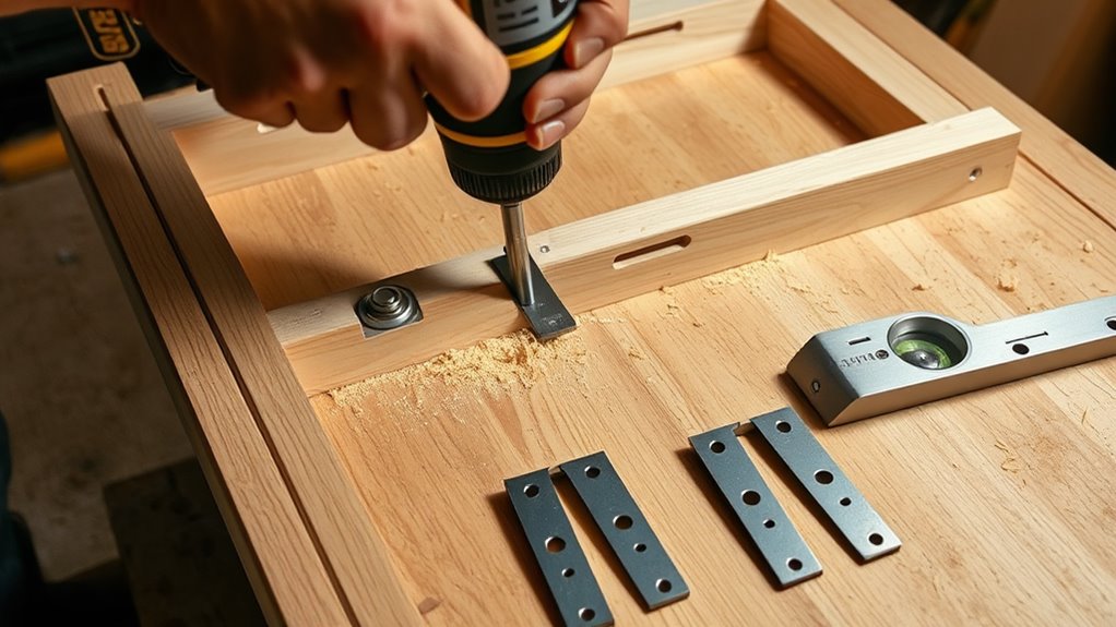 brackets and reinforcement installation