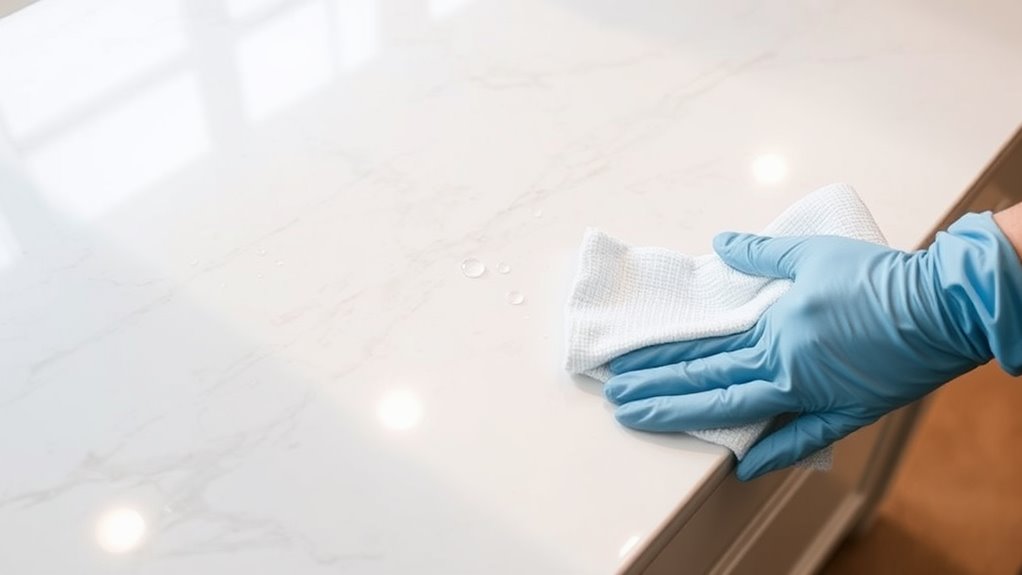 gentle cleaning solution application