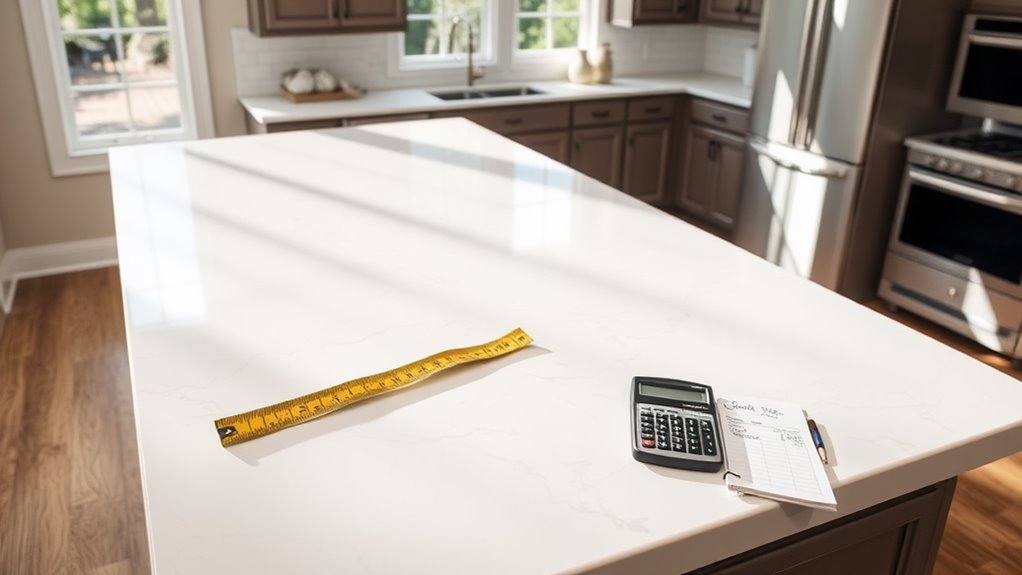 quartz countertops cost range