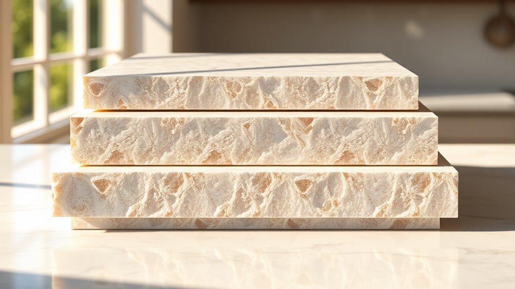 thicker quartz slab aesthetics