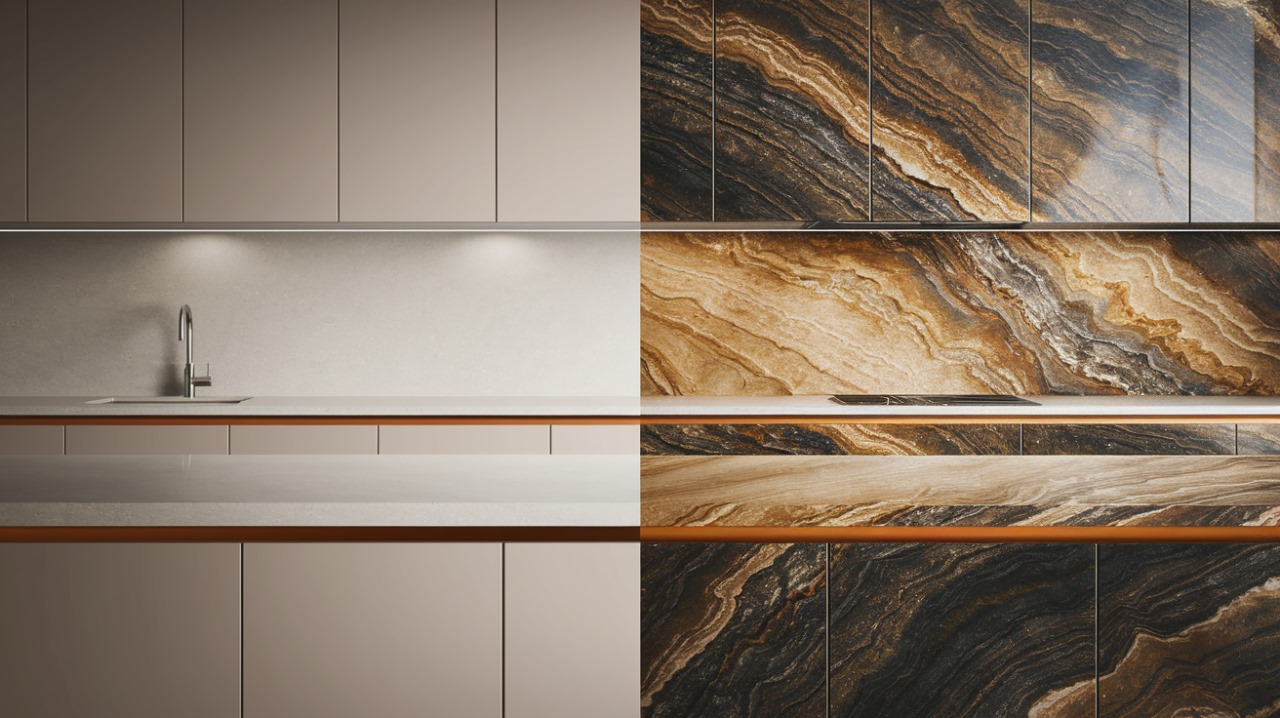 solid surface and natural stone